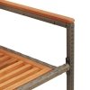 Stoły ogrodowe  z poduszkami 2 szt. Szary rattan