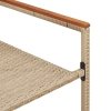 Krzesła ogrodowe składane z poduszkami 2 sztuki Beżowy Poly Rattan