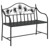 Vintage Metal Bench Czarny Stal malowana proszkowo Standard