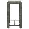 Ogrodowy stolik barowy, szary, 100x60,5x110,5 cm, polirattan