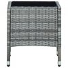 Stolik ogrodowy, szary, 40 x 40 x 45 cm, rattan PE