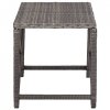 Ławka ogrodowa, 80 cm, polirattan, szara