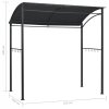 Altanka nad grill, 215x150x220 cm, antracytowa, stal
