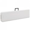 Składane ławki ogrodowe, 2 szt., 180 cm, HDPE, białe