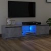 Szafka pod TV z LED, szarość betonu, 140x40x35,5 cm