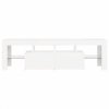 Szafka pod TV z oświetleniem LED, biała, 140x36,5x40 cm