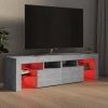 Szafka pod TV z oświetleniem LED, szarość betonu 140x36,5x40 cm
