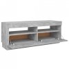Szafka pod TV z oświetleniem LED, szarość betonu, 100x35x40 cm
