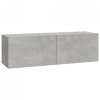Szafki ścienne pod TV, 2 szt., betonowa szarość, 100x30x30 cm