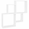 Półka ścienna kostki, biała 80x15x78,5, materiał drewnopochodny