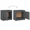 Szafki nocne, 2 szt., szare, 40x30,5x40 cm, lite drewno sosnowe