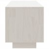 Szafka pod telewizor, biała 110x30x33,5 cm, lite drewno sosnowe