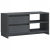 Szafka pod telewizor, szara, 80x31x39 cm, lite drewno sosnowe