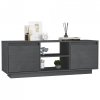 Szafka pod telewizor, szara, 110x30x40 cm, lite drewno sosnowe