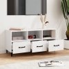Szafka pod TV, biała, 102x35x50 cm, materiał drewnopochodny