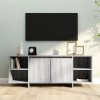 Szafka pod TV, szary dąb sonoma, 130x35x50 cm