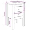 Szafka nocna, 40x35x61,5 cm, lite drewno sosnowe
