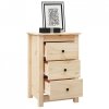 Szafki nocne, 2 szt., 40x35x61,5 cm, lite drewno sosnowe