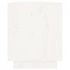 Szafka pod telewizor, biała 110,5x35x44 cm, lite drewno sosnowe