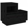 Szafki nocne, 2 szt., czarne, 60x34x51 cm, lite drewno sosnowe