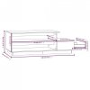 Stolik kawowy, czarny, 120x50x40,5 cm, lite drewno sosnowe