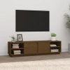 Szafka pod TV, miodowy brąz, 156x40x40 cm, lite drewno sosnowe