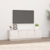 Szafka pod telewizor, biała, 140x40x40 cm, lite drewno sosnowe