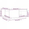 Stolik kawowy, 80x81x36,5 cm, lite drewno sosnowe