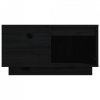 Stolik kawowy, czarny, 60x61x32,5 cm, lite drewno sosnowe