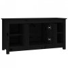 Szafka pod telewizor, czarna, 103x36,5x52 cm, drewno sosnowe