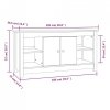 Szafka pod telewizor, czarna, 103x36,5x52 cm, drewno sosnowe