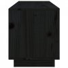Szafka pod TV, czarna, 105x34x40 cm, lite drewno sosnowe