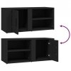 Szafki pod telewizor, 2 szt., czarne, 80x31,5x36,5 cm