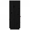 Kredens, czarny, 67x40x108,5 cm, lite drewno sosnowe