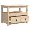 Stolik kawowy, 71x49x55 cm, lite drewno sosnowe