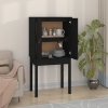 Kredens, czarny, 60x40x120 cm, lite drewno sosnowe
