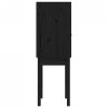 Kredens, czarny, 60x40x120 cm, lite drewno sosnowe