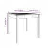 Stolik ogrodowy, 82,5x82,5x76 cm, lite drewno sosnowe