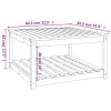 Stolik ogrodowy, 82,5x82,5x45 cm, lite drewno sosnowe