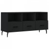 Szafka pod TV, czarna, 102x36x50 cm, materiał drewnopochodny