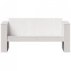 Sofa ogrodowa, 2-osobowa, biała, 134x60x62 cm, drewno sosnowe