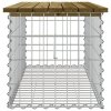 Ławka ogrodowa z gabionem, 103x44x42 cm, impregnowana sosna