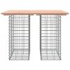 Ławka ogrodowa, gabion, 100x70x72 cm, lite drewno daglezjowe