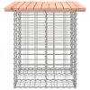 Ławka ogrodowa, gabion, 100x70x72 cm, lite drewno daglezjowe