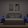 Szafki nocne z LED, 2 szt., brązowy dąb, 35x39x55 cm