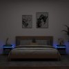 Szafki nocne z LED, 2 szt., szary dąb sonoma, 40x39x48,5 cm