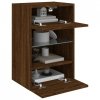 Ścienne szafki TV z LED, 2 szt., brązowy dąb, 40x30x60,5 cm