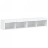 Szafki TV, z LED, 2 szt., białe, 80x30x30 cm