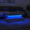 Stolik kawowy z oświetleniem LED, szarość betonu, 90x50x40 cm