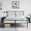 Szafki nocne, 2 szt., czarne, 34,5x39x44 cm, stal